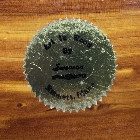 Art In Wood By Swanson Hand Made Keepsake Wood Bowl With Lid, Gloss Finish. - Picture 5 of 11